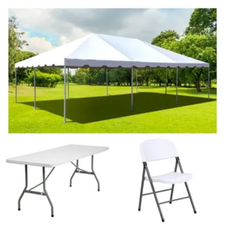 Tent, Table and Chair Package Deal Rentals in Fort Lauderdale offered by Apex Event & Party Rentals