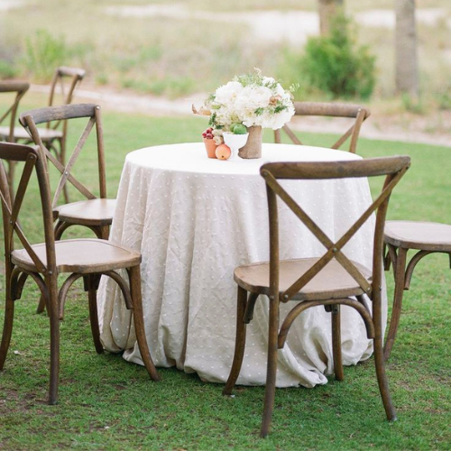 Wood Cross Back Chair Rentals - Apex Event & Party Rentals Fort Lauderdale