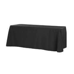 108in x 90in Rectangle Polyester Tablecloth Black