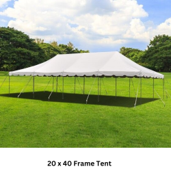 20 x 40 Frame Tent White