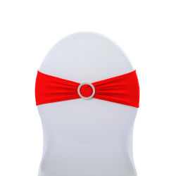 Spandex  Chair Sash with buckle - Red