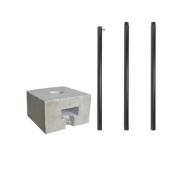 Concrete Weighted 9.5ft Metal Pole Stand for String Lights