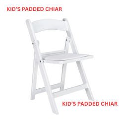 KIDS Garden Resin Padded Chair - White