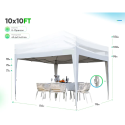 10 x 10 Pop Up Tent White  (DIY)