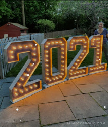 Lighted Marque numbers