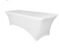 Spandex Table Cover  for 6ft Table-white