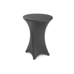 Spandex Cocktail Table Cover - 30in High-Top -Black