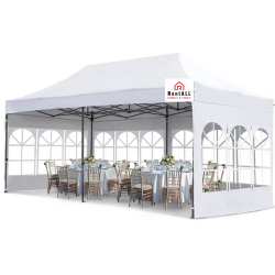 10 x 20 Pop Up Tent White with Sidewalls (DIY)