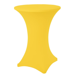 Spandex Cocktail Table Cover - 30in High-Top -Yellow