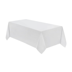 108in x 90in Rectangle Polyester Tablecloth White