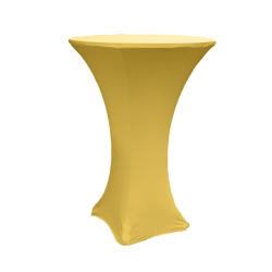 Spandex Cocktail Table Cover - 30in High-Top -Gold