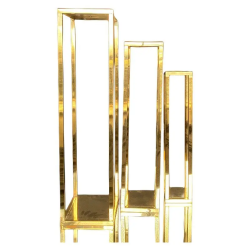 3 pc. Gold Metal Stand / Centerpiece / cake Stand