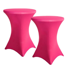 Spandex Cocktail Table Cover - 30in High-Top -Magenta
