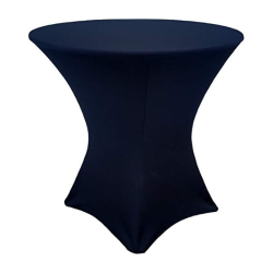36 x 30 inch Lowboy Cocktail Round Stretch Spandex Table Cover Black