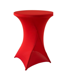 Spandex Cocktail Table Cover - 30in High-Top -Red